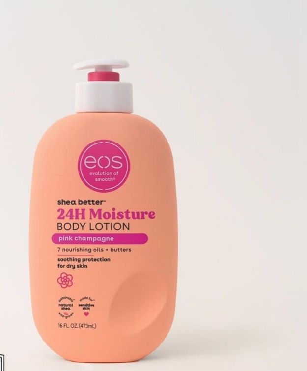 EOS Shea Better Body Lotion Pink Champagne, 24-Hour Moisture Skin Care, Lightweight & Non-Greasy, Natural Shea, Vegan, 16 fl oz