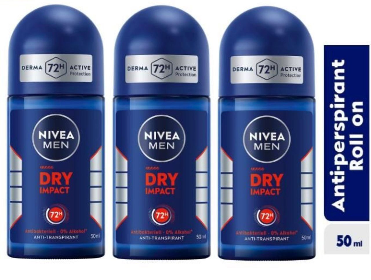 NIVEA Dry Impact Roll-on For Men 72h- 50ml