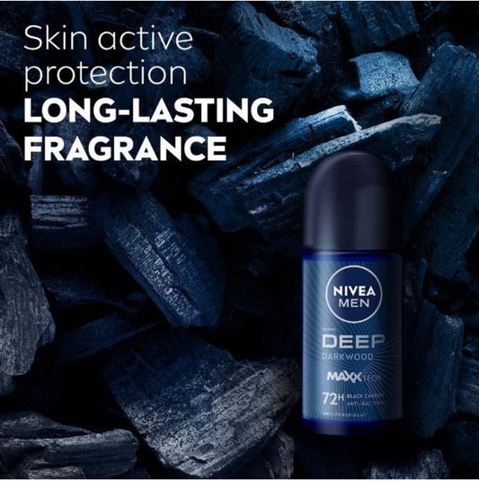 NIVEA MEN Deep Anti-Perspirant Roll-on For Men, 72h - 50ml