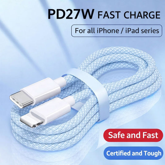 27W iPhone USB C to Lightening Fast Charging Data Cable (Massive Discount for Bulk Purchase above 100 pieces and Delivery Nationwide, Send a Message on Whatsapp)