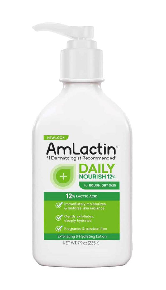 AmLactin Daily Moisturizing Lotion – 12% Lactic Acid (7.9 oz / 225 g)
