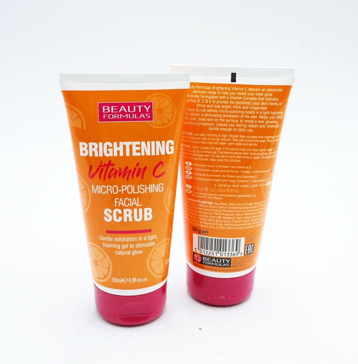 Beauty Formulas Brightening Vitamin C Micro Polishing Facial Scrub