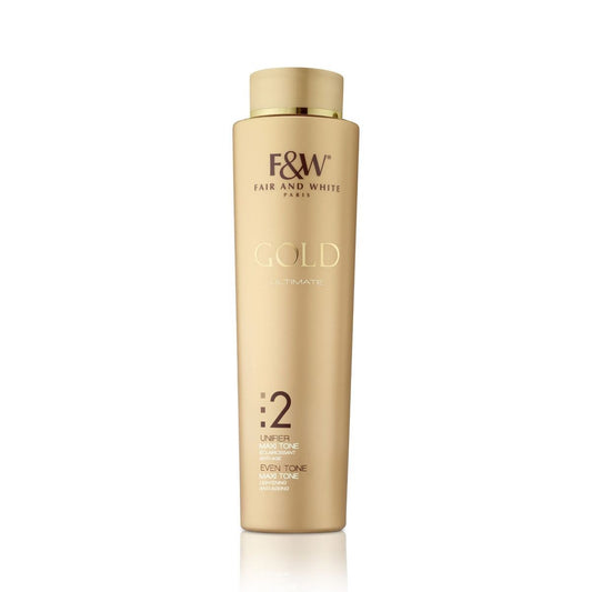 FAIR & WHITE 2: Gold Revitalizing Body Lotion | 500ml / 17.6fl.oz | with Argan Oil, Vitamin E and Shea Butter