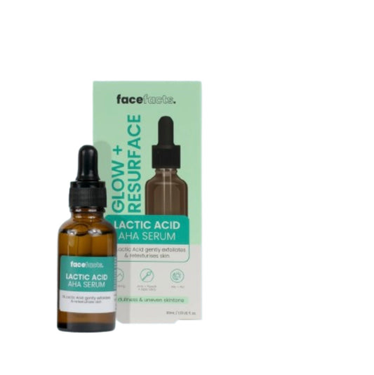 FaceFacts Glow & Resurface Lactic Acid Facial Serum 30ml