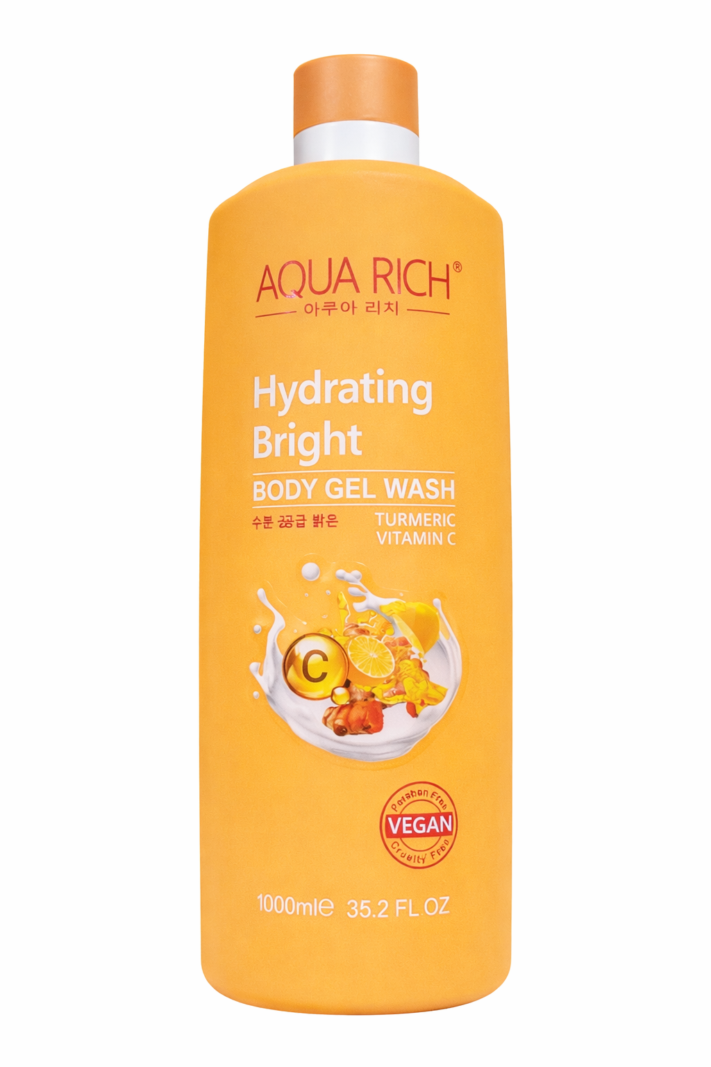 Aqua Rich Hydrating Bright Body Wash with Turmeric Vitamin C