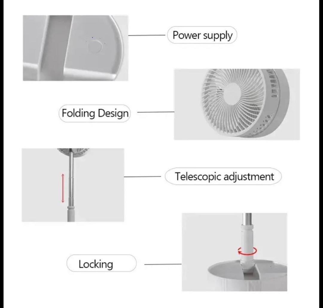 Long Pole Rechargeable Fan