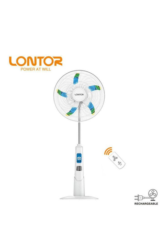 Lontor 18-inch Rechargeable Standing Fan - White CTL-CF034-18-C