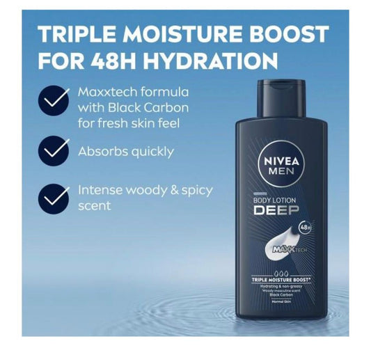 NIVEA MEN Deep Body Lotion - 400ml