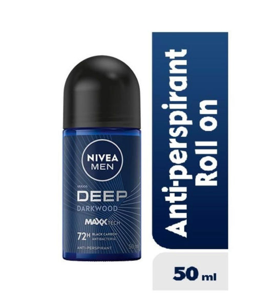 NIVEA MEN Deep Anti-Perspirant Roll-on For Men, 72h - 50ml