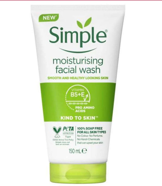 Simple Kind To Skin Moisturizing Facial Wash 5lfl oz 150ml