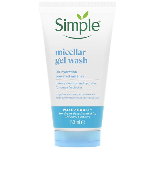 Simple Water Boost Micellar Facial Gel Wash Sensitive Skin 150ml