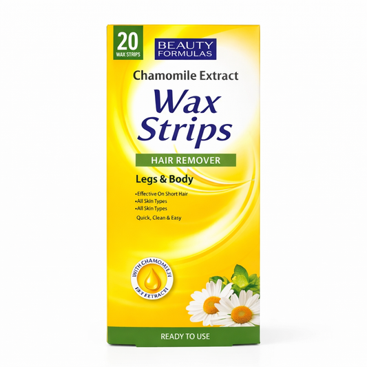 Beauty Formulas Vitamin E Wax Strip Hair Removal For Legs & Body.
