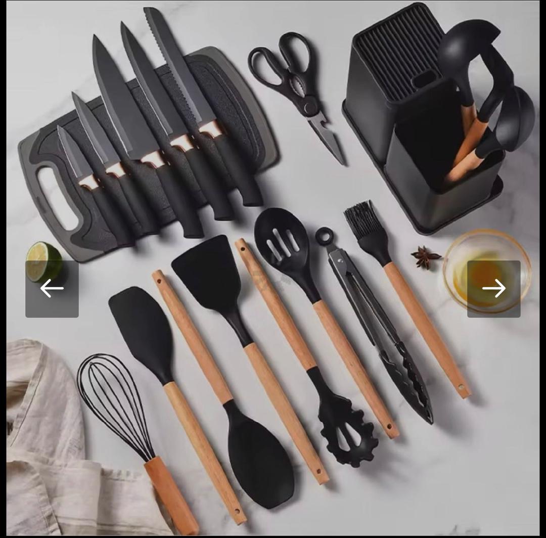 Sets Of Silicone Quality Kitchenware Spoon And Knife