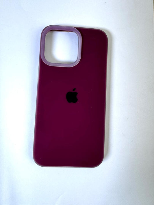 iPhone 15 Pro max Silicon Case Maroon